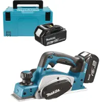 Makita DKP180RFJ 18V Li-Ion Accu Schaafmachine Set (2x 3.0Ah Accu) In Mbox - 82mm - 2mm