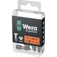 Wera 05057616001 Kruis-bit 2 D 6.3 10 stuk(s)