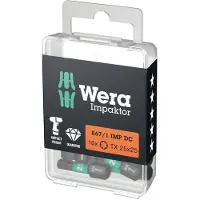 Wera 05057625001 1/4" Torx Impaktor Diamant Bit - T25 X 25mm (10st)