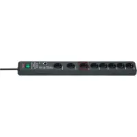 Brennenstuhl Secure-Tec overspanningsbeveiliging 19.500 A 8-voudig antraciet 3m H05VV-F 3G1,5 Master-Slave - 1159490936