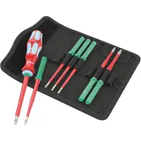 Wera 05006630001 8-delig Kraftform Kompakt VDE RVS 8 Extra Slim 1 Tool Finder Wisselklingenset In Etui