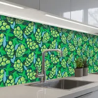 KitchenYeah Keuken achterwand 300x80 cm - Spatscherm zelfklevend Druiven - Tros - Groen - Muurbeschermer - Spatwand fornuis