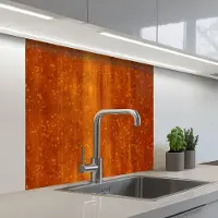 KitchenYeah Keuken achterwand 80x80 cm - Spatscherm zelfklevend Roest - Oranje - Rood - Vlekken - Muurbeschermer - Spatwand fornuis
