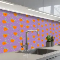 KitchenYeah Keuken achterwand 200x80 cm - Spatscherm zelfklevend Paars - Oranje - Perzik - Muurbeschermer - Spatwand fornuis