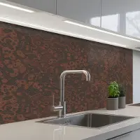 KitchenYeah Keuken achterwand 100x60 cm - Spatscherm zelfklevend Donker - Bruin - Roest print - Muurbeschermer - Spatwand fornuis
