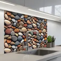 KitchenYeah Keuken achterwand 100x80 cm - Spatscherm zelfklevend Kleuren - Matte - Stenen - Muurbeschermer - Spatwand fornuis