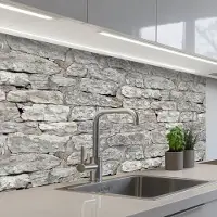 KitchenYeah Keuken achterwand 100x60 cm - Spatscherm zelfklevend Natuurstenen - Muur - Afbrokkeling - Muurbeschermer - Spatwand fornuis