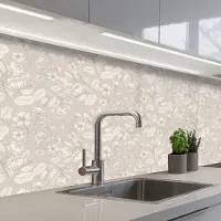 KitchenYeah Keuken achterwand 150x80 cm - Spatscherm zelfklevend Pioenrozen - Bloesem - Bessen - Muurbeschermer - Spatwand fornuis