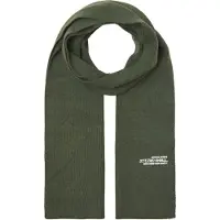 Jack & Jones Sjaal 'JACCOLL' donkergroen / wit