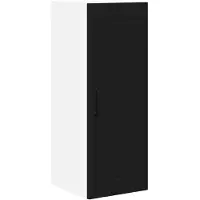 vidaXL Wandkast LUCCA Zwart 30 x 31 x 80 cm Bewerkt hout
