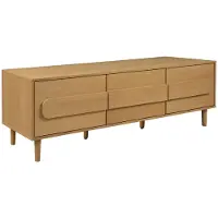 Sweeek Vintage tv meubel houtdecor 3 deuren 150cm Eiken