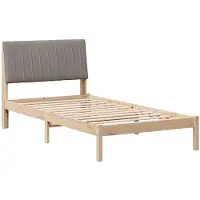 vidaXL Bedframe met hoofdeinde Bruin 100 x 200 cm Massief grenenhout