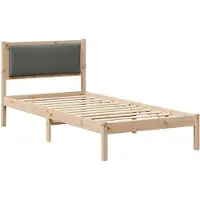 vidaXL Bedframe Donkergrijs 90 x 200 cm Massief grenenhout