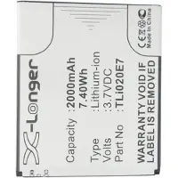 123accu TCL TLi020E7 accu (2000 mAh, huismerk)