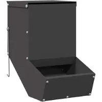 vidaXL Konijnenvoerbak Zwart 17,5 x 26 x 28,5 cm 1,5 kg