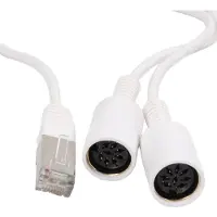 BOSSCOM RJ45 - 2x DIN 8-pins / Powerlink PL8 (v) kabel voor B&O | wit | 1,8 meter