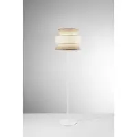 LUCE Design Vloerlamp Gazebo, crème / amber, Woon-/ Eetkamer, Hout, vloerlamp hout