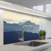 KitchenYeah Keuken achterwand 100x80 cm - Spatscherm zelfklevend Landschap - Bergen - Groen - Natuur - Muurbeschermer - Spatwand fornuis