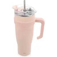Orion Thermosbeker Edelstaal Roze met Handvat TERMO 1,2 l - Koffiebeker To Go - Theebeker - Thermische Mok - Drinkbeker