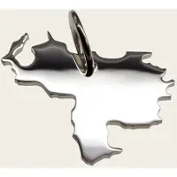 MOOYE ® - Collectie Zilveren Landkaart Venezuela ketting hanger