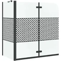vidaXL Bad Enclosure Zwart 120 x 67 x 129 cm Gehard glas en aluminium