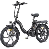 HillMiles MilePort 1 Elektrische fiets - Actieradius 80km - Verwijderbare batterij 36V13Ah - Motor 250W - Shimano 7 versnellingen - 20 Inch opvouwbare City Commuter E-Bike - Zwart