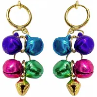 Charme Bijoux Oorbellen Klem Kerst goudkleur gekleurd