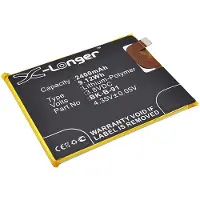 123accu BBK B-91 / BK-B-91 accu (3.8 V, 2400 mAh, huismerk)