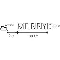 Luca Lighting Kerst wandlamp zwart MERRY incl. LED met timer IP44 - Yoro