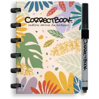Correctbook A6 Uitwisbaar Notitieboek – Herbruikbaar schrift – Botanical Beauty – Blanco – Inclusief pen & wisdoekje – Aanvulbaar met extra pagina’s
