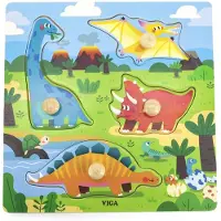 Viga Toys Puzzel met Knoppen, H: 26 mm, L: 22 cm, B: 22 cm, 1 stuk