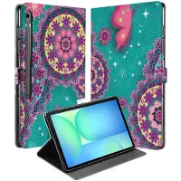 B2Ctelecom Samsung Galaxy Tab S10 FE Plus Tablet Hoesje Cirkels en Vlinders met Standaard