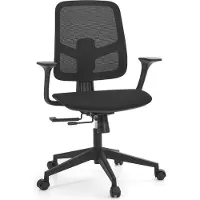 Hjh OFFICE Bureaustoel / draaistoel MALIO Stof / netstof zwart