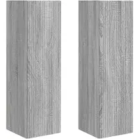 vidaXL TV Wandkast 2 st Grijs Sonoma Bewerkt hout
