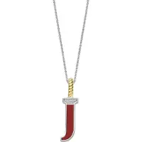 Ti sento Dames Hanger - 925 zilver - Letter J - Rood - 6840CR_J