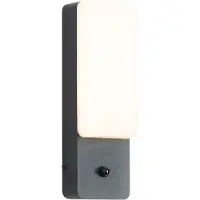 QAZQA Buiten wandlamp zwart met schemersensor incl. LED - Shift