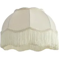 QAZQA Stoffen lampenkap beige met witte binnenkant 31,5/15/14 - Heritage