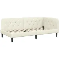 vidaXL Hoek Bed Frame Crème 90 x 200 cm Fluweel