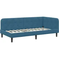 vidaXL Hoek Bed Frame Blauw 90 x 190 cm Fluweel