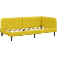 vidaXL Hoekbankframe, geel, 90 x 200 cm, fluweel