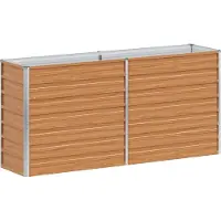 vidaXL Verhoogde plantenbak Lichtbruin 160 x 40 x 77 cm