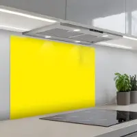 KitchenYeah Spatscherm 80x60 cm - Zelfklevende achterwand Geel - Citroen - Neon - Kleuren - Keuken muurbeschermer - Spatwand fornuis