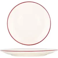 Bonna Dessertbord linea burgundy porselein 21 cm set van 6