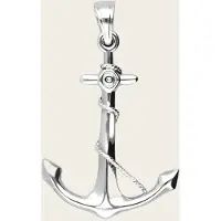 MOOYE ® - Collectie Zilveren Anker met kabel kettinghanger