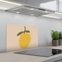 KitchenYeah Spatscherm 60x40 cm - Zelfklevende achterwand Fruit - Abstracte kunst - Modern - Keuken muurbeschermer - Spatwand fornuis