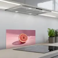 KitchenYeah Spatscherm 60x30 cm - Zelfklevende achterwand Grapefruit - Roze - Disco - Shiny - Keuken muurbeschermer - Spatwand fornuis