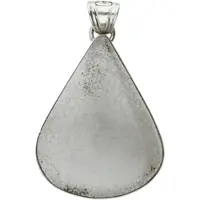 MOOYE ® - Collectie Zilveren blauwe Chalcedoon edelsteen druppel XL hanger