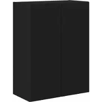 vidaXL TV Wandkast 59,5 x 31 x 80 cm Zwart Bewerkt hout
