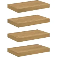 vidaXL Wandplank 4 st Bruin 40 x 23,5 x 3,8 cm Bewerkt hout