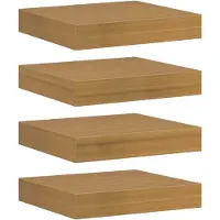 vidaXL Wandplank 4 st Beige 23 x 23,5 x 3,8 cm Bewerkt hout